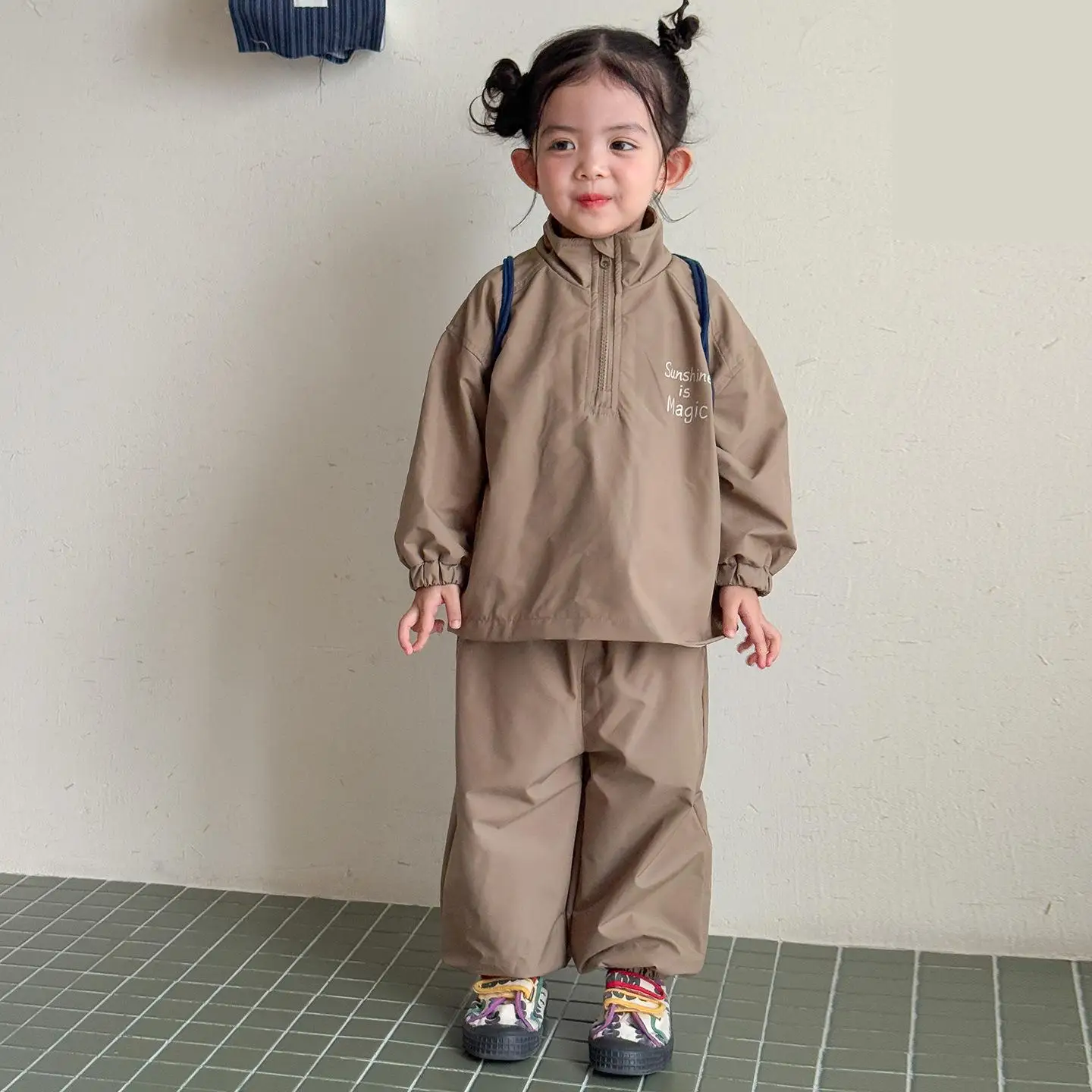 Winter Children Long Sleeve Clothes Set Plus Velvet Thick Boys Girls Fleece Tops + Pants 2pcs Suit Kids Warm Outfits 1-8 Years