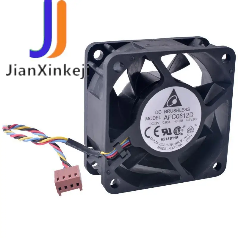 AFC0612D 60Mm Fan 6025 60X60X25Mm 12V 0.60A 4 Dây 4Pin PWM Đôi balo Cao Quạt Làm Mát Không Khí