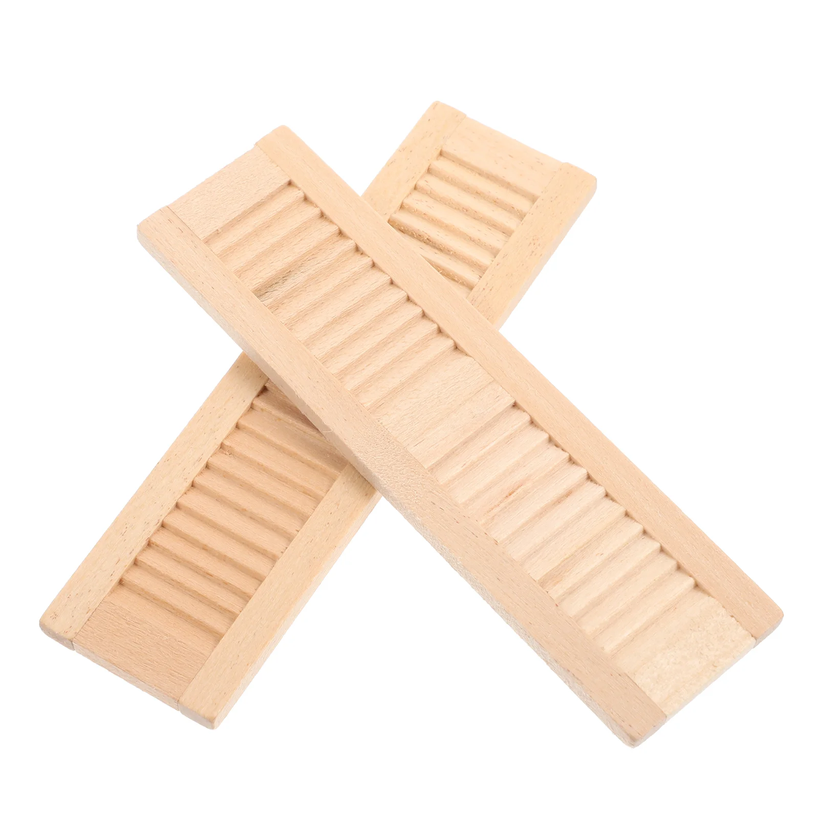 

2 Pcs Front Door Decor Mini Blinds Kids Toys Window Shutters Accessories Miniature Baby Miniatures