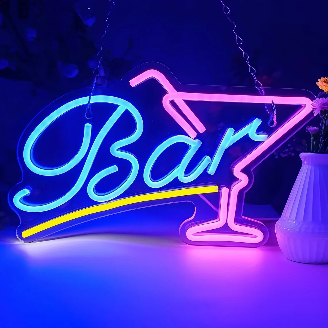 Bar Neon Sign Business Decoration Neon Bar Signs, Cocktail Bar Neon Sign, Custom Bar Shop Neon Signs, Bar Decoration Neon Lights