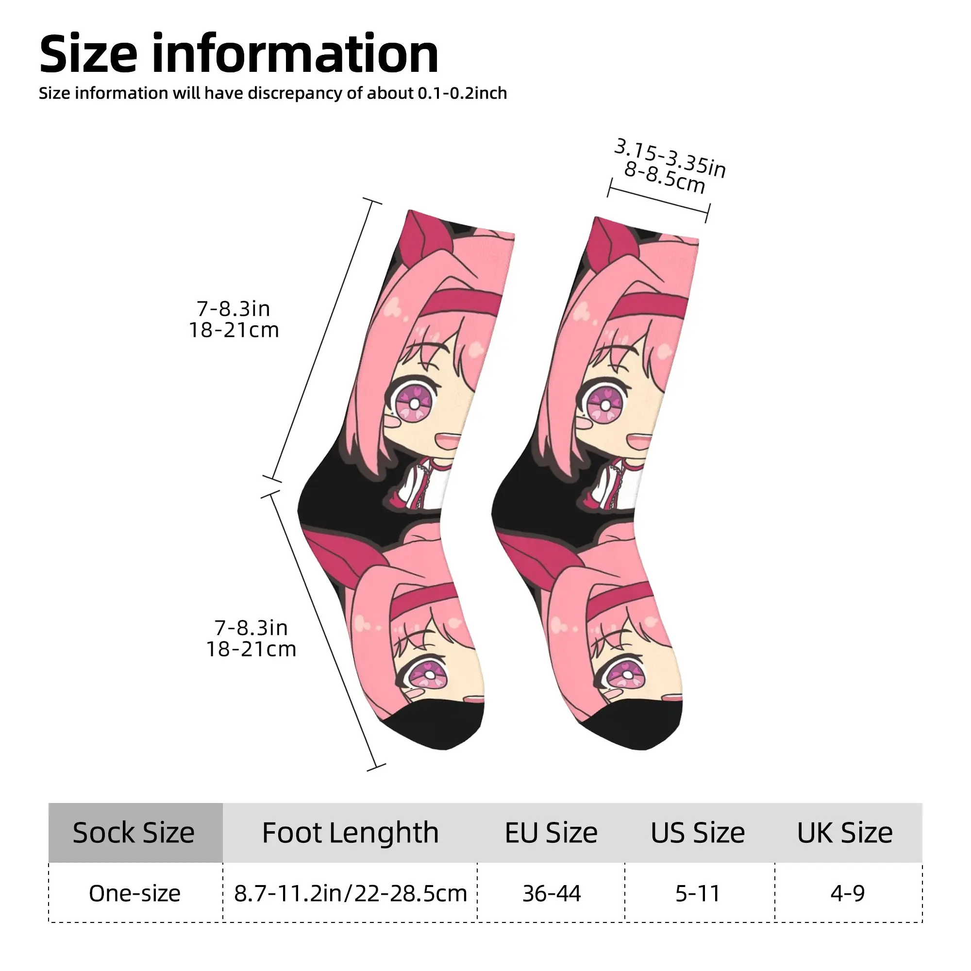 Zimowe Ciepłe Retro Skarpety Męskie Damskie UmaMusu Haru Urara Uma Musume Antypoślizgowe Skarpety do Koszykówki