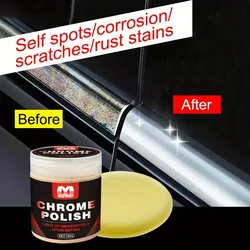 Universal Model Chrome Restoration Polish – Metal Shine Renovation Compound for Car Door Handles, Windows, and Trim – Removes Ru