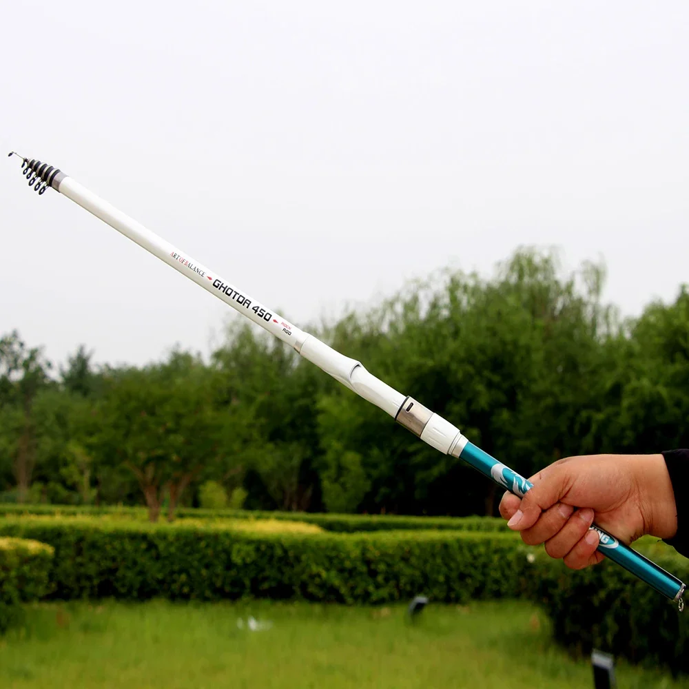 GHOTDA Caña telescópica ultraligera para feeder carpa, superdura