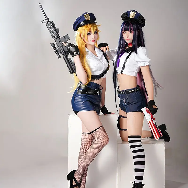 Strap socks, angel cosplay costume, Pandi Stoow scarf, police uniform, cosplay costume