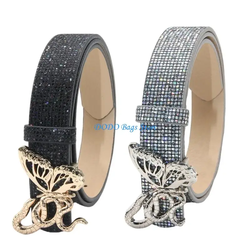 بازيم الفراشة تصميم حزام بو مع blingbling أحجار الراين تصميم مريح مريح أزياء الخصر