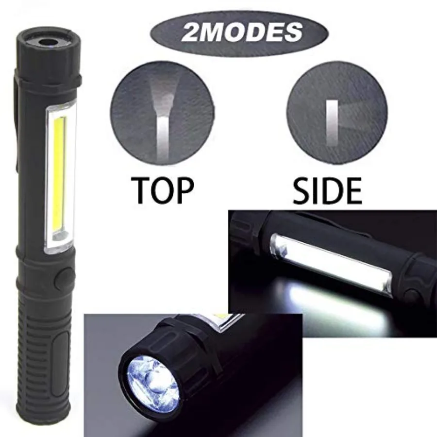 COB Flash with Magnetic Base and Clip Multi-Function Pocket Pen Inspection, 4 PCS