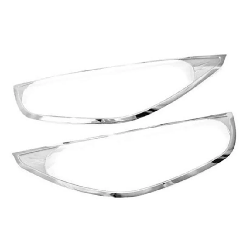 Exterior ABS Chrome Front Light Lamp Cover Headlight Covers Car Accessories for Hyundai Tucson IX35 2010 2011 2012 2013 2014