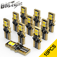 BMTxms 10PCS Canbus T10 W5W LED Position Dashboard Clearance Side Marker Lights Parking Door Dome Trunk Foot Map Interior Lamp