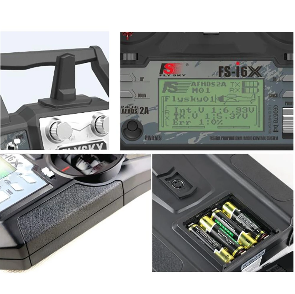 FLYSKY FS-i6X I6X AFHDS 2A RC Transmitter with X6B IA6B IA10B Receiver 10CH 2.4GHz for Aairplane Helicopter FPV Racing Drones