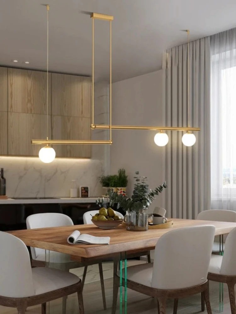 Simple moderne minimaliste salon lustre linéaire Restaurant suspension nordique créatif boutique suspension lampe pour la maison LED