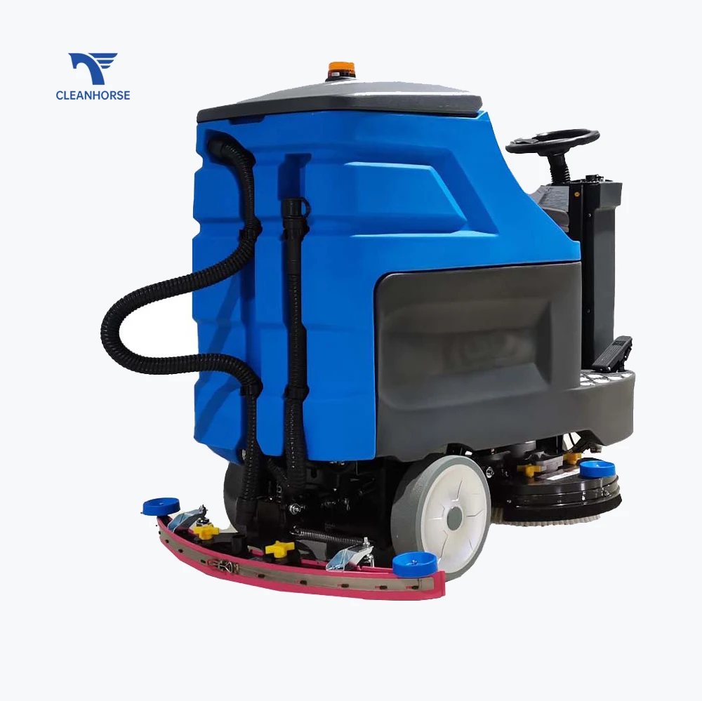 2023 CleanHorse مكنسة كهربائية صناعية مركز تسوق بلاط غسيل الأرضيات تنظيف آلة تنظيف المعدات