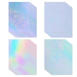 ESHANG 50 Sheets Waterproof Cold Laminating Film 4.1x2.9inch Self-adhesive paper film DIY Package Card Photo Laminating Film