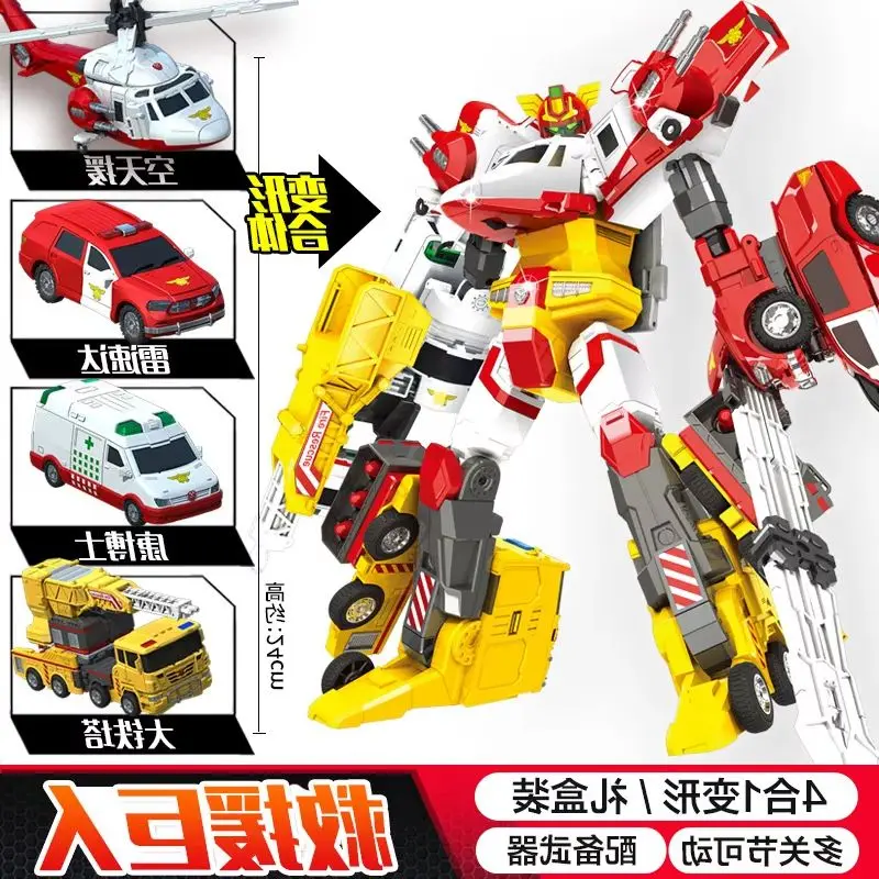 Juguete robot combinado para niños, robot de coche que transforman, juguete gigante para niños de alta resistencia