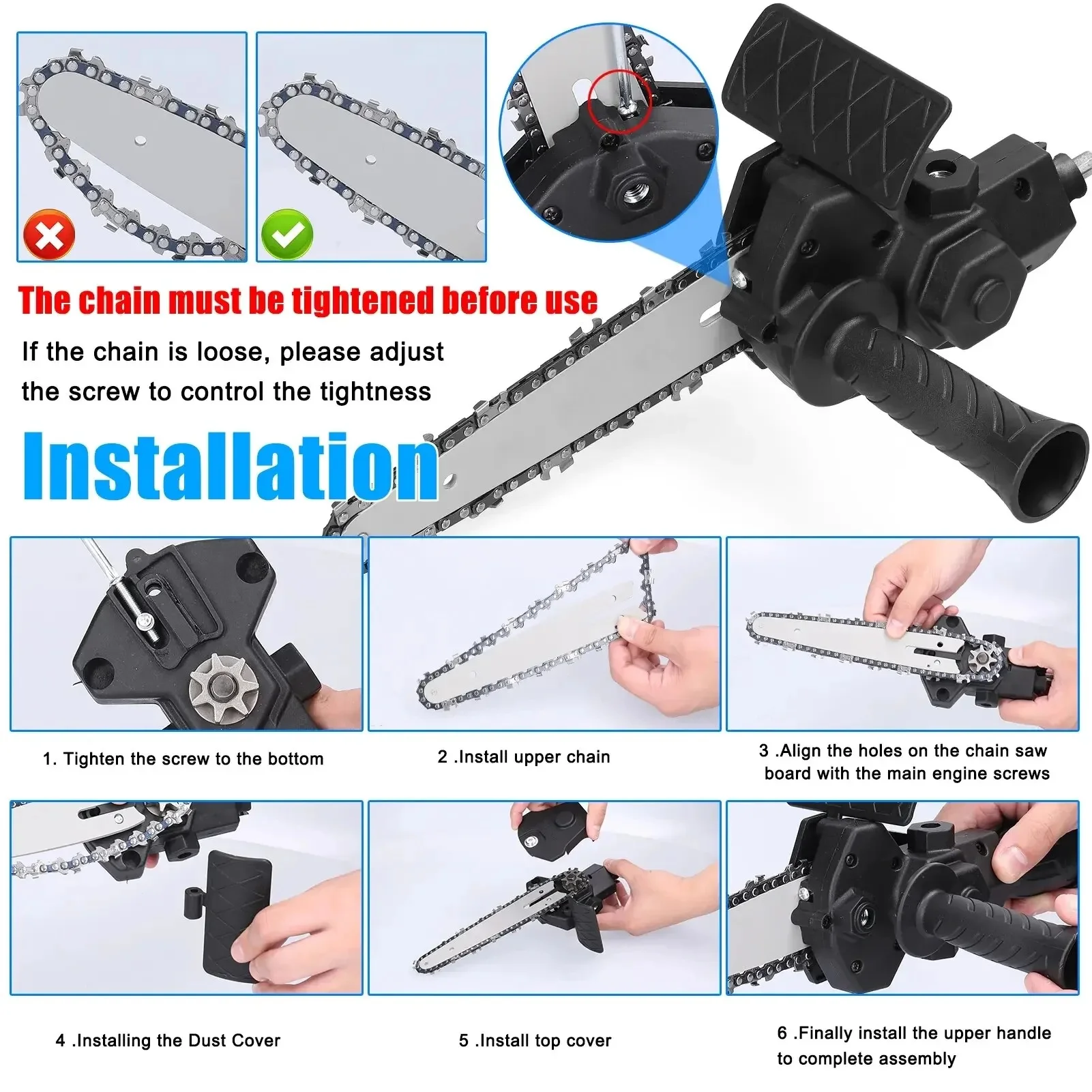

Набор насадок для электродрели 4+6 дюймов, модифицированный в электропилу, аксессуар для электропилы, режущий инструмент для деревообработки
