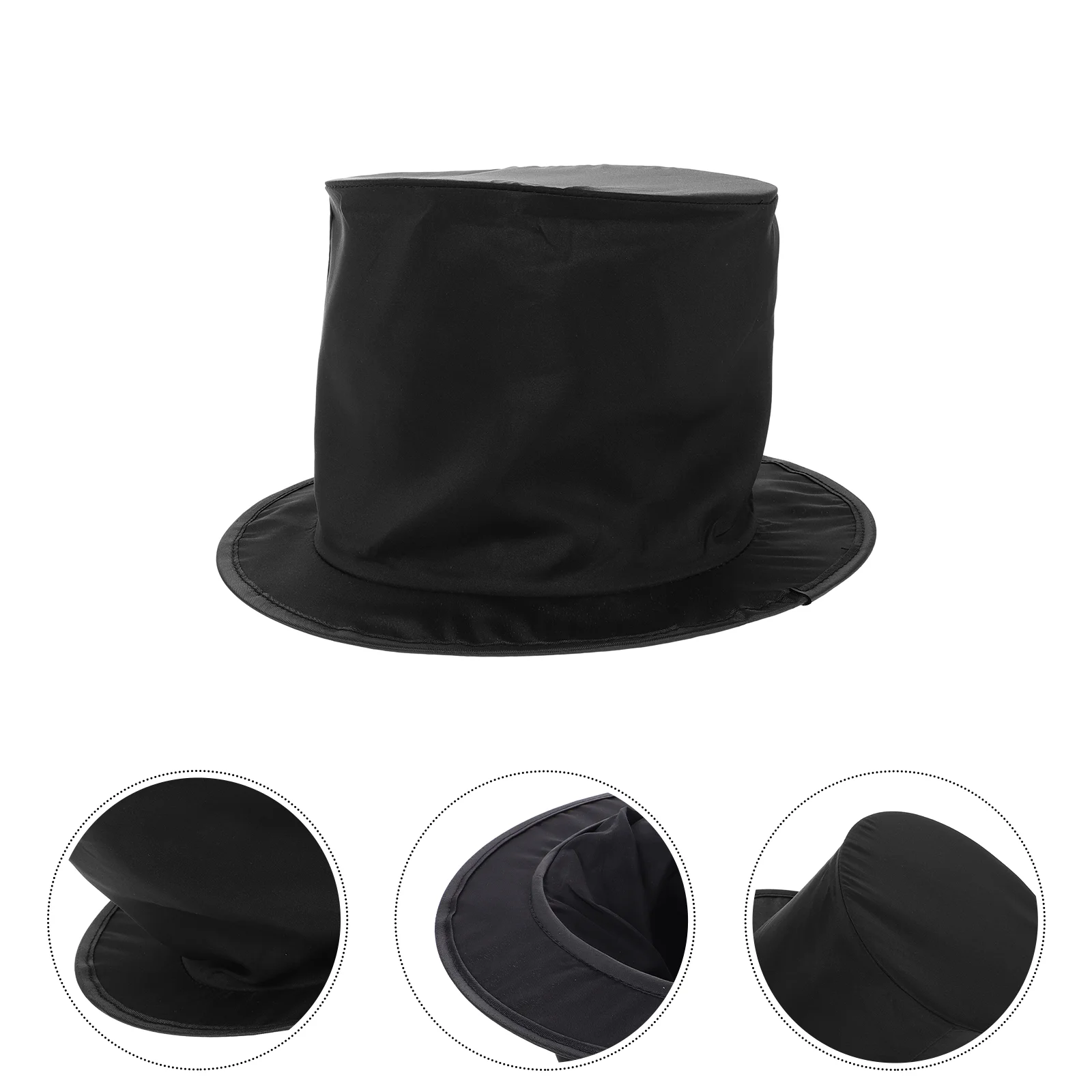 Chapeau haut de forme pliable pour costume de magicien, accessoires de scène pour tours de scène, costume de mélange synthétique pliable, vêtements de sauna, mascarade Tim