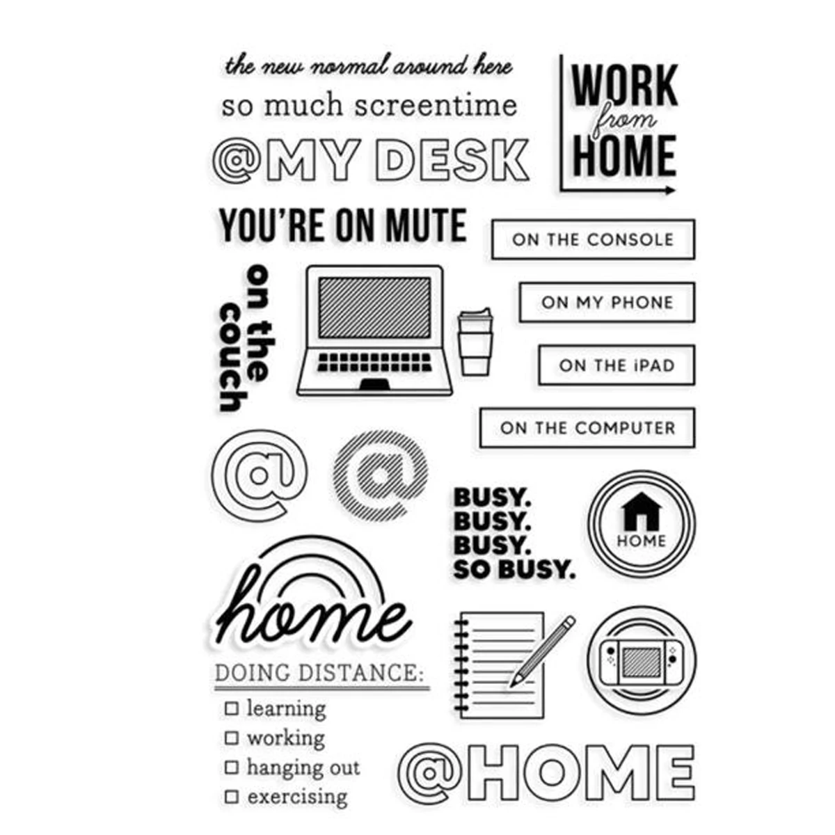 KLJUYP  Work stamp Transparent Clear Silicone Stamps for DIY Scrapbooking/Card Making/Kids Crafts Decoration Supplies