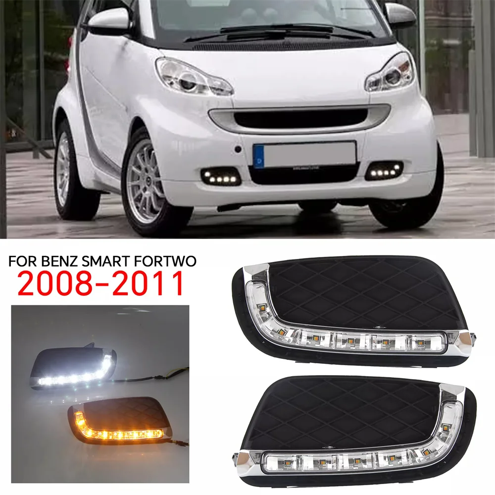 

Daytime Running Light For Benz Smart Fortwo 2008-2011 Accessories LED DRL Driving Fog Lamp Auto Replacement Modification PARTS