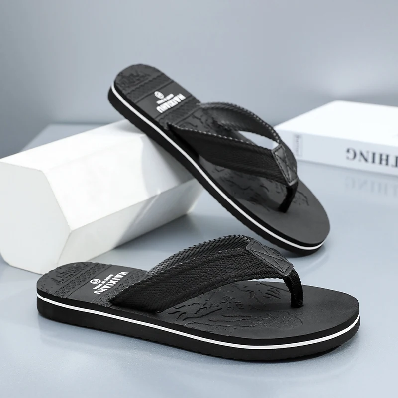 

YRZL Men Flip Flops Summer Slippers Beach Sandals Non-Slip Lightweight Comfortable Slides for Men Indoor Outdoor Casual Shoes
