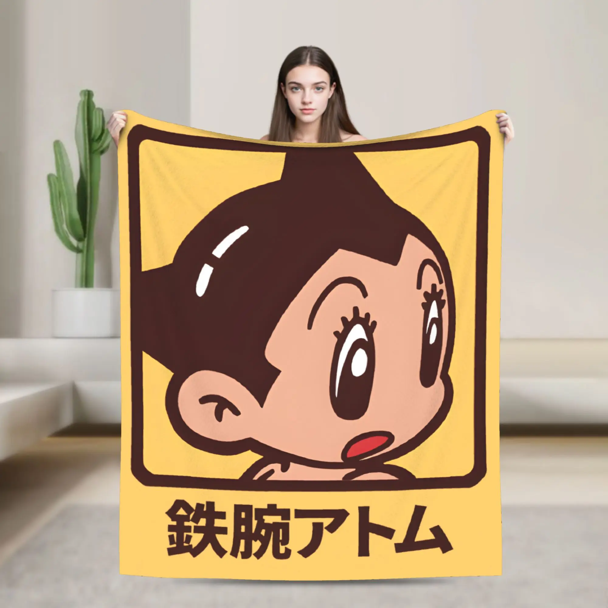 Astroboy Astro Boy Anime Plush Blanket  Awesome Throw Blanket for  Sofa Bedding Lounge 150*125cm Rug Piece