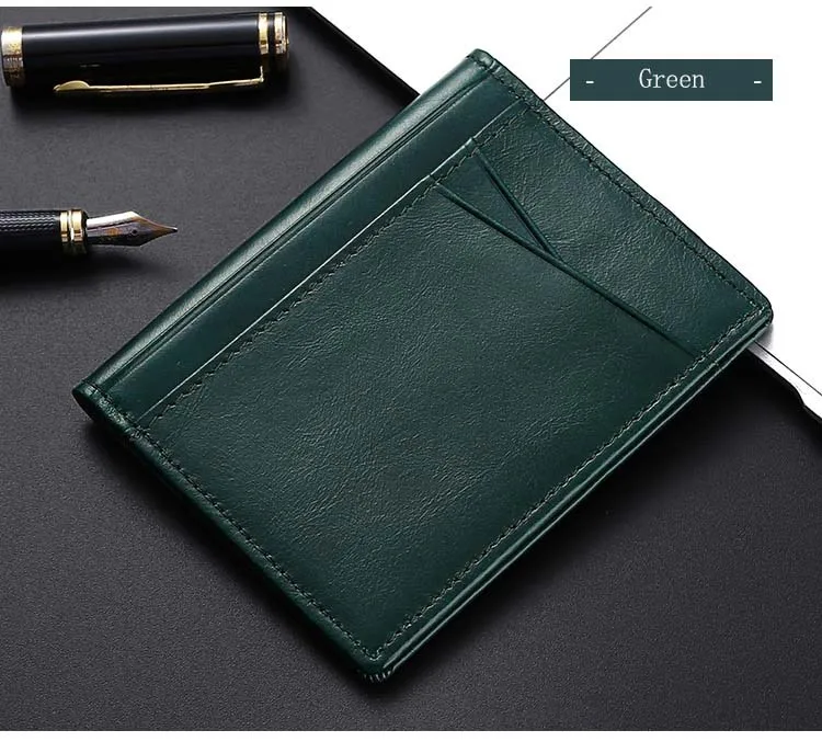 YUECIMIE Männer Minimalistischen Schlank Karte Halter Echtes Leder Karte Brieftasche Schlanke Linie Dünne Mini Kleine Rfid Passport Id Karte Halter Männlich – Detail 16