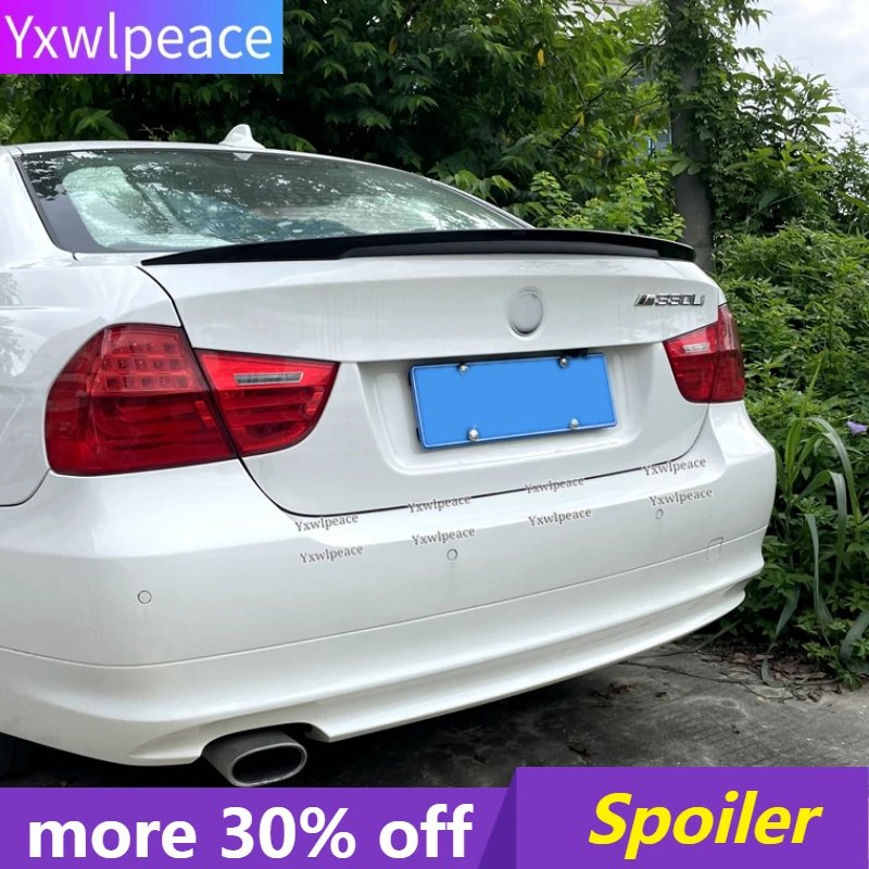 

For BMW E90 2005-2012 Spoiler 318i 320i 325i 330i High Quality ABS Plastic P Style Rear Trunk Lip Spoiler Car Accessories