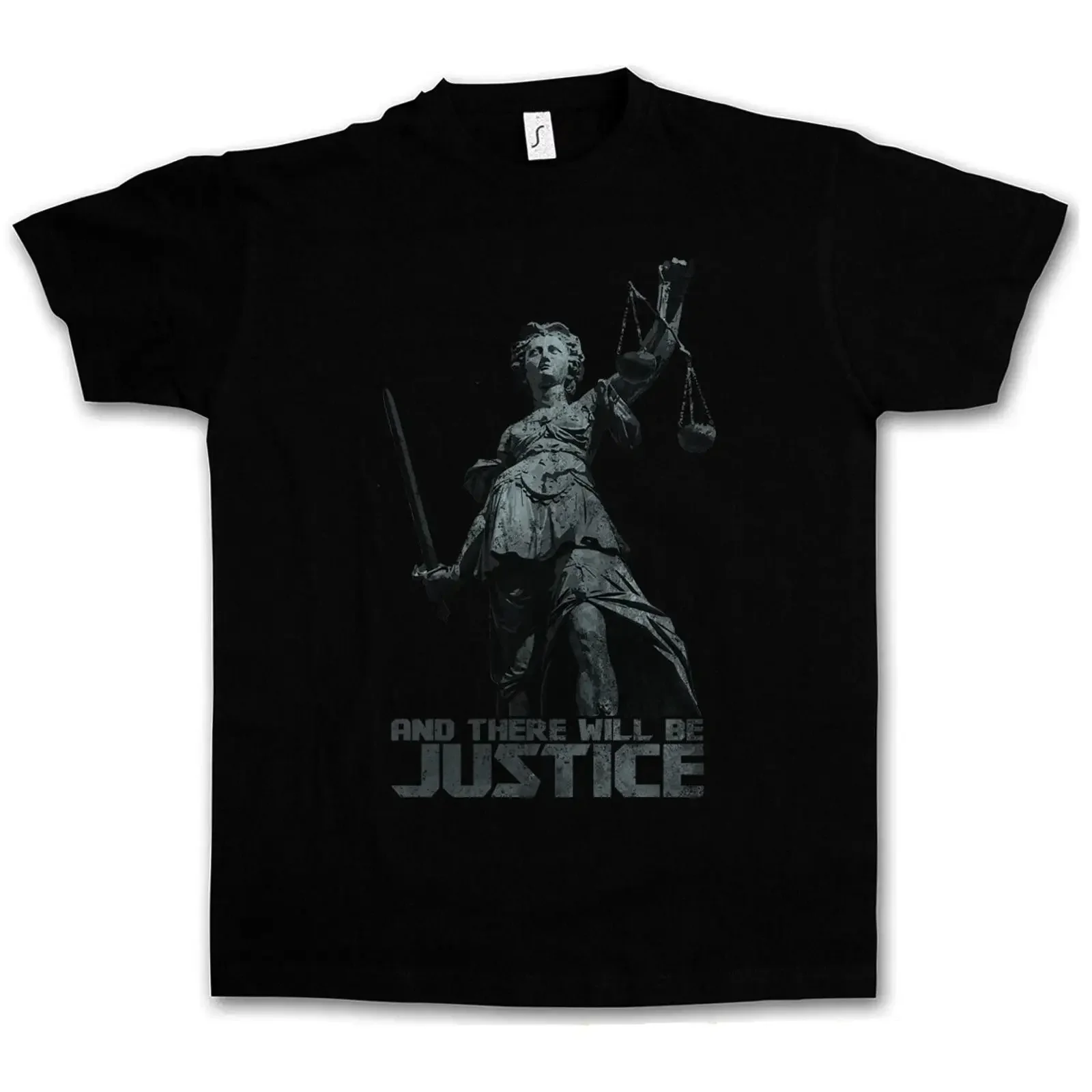 JUSTITIA I T SHIRT Justice Law Lawyer Judge Libra Goddess vintage Washed designer clothes Casual Top For Everyday Wear