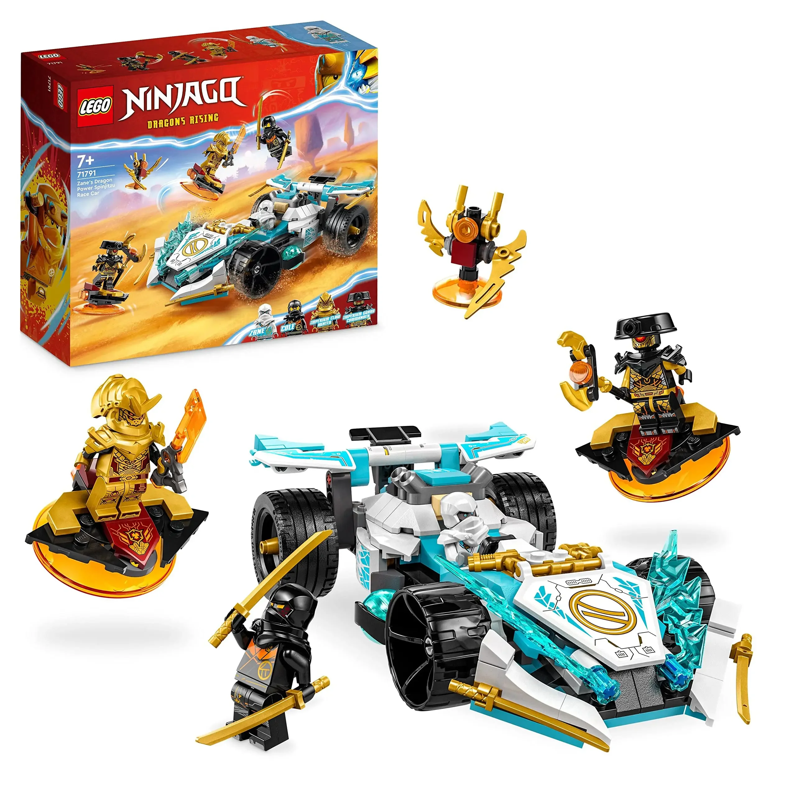 LEGO 71791 NINJAGO Zanes Dragon Power Spinjitzu Racing Car Toy for