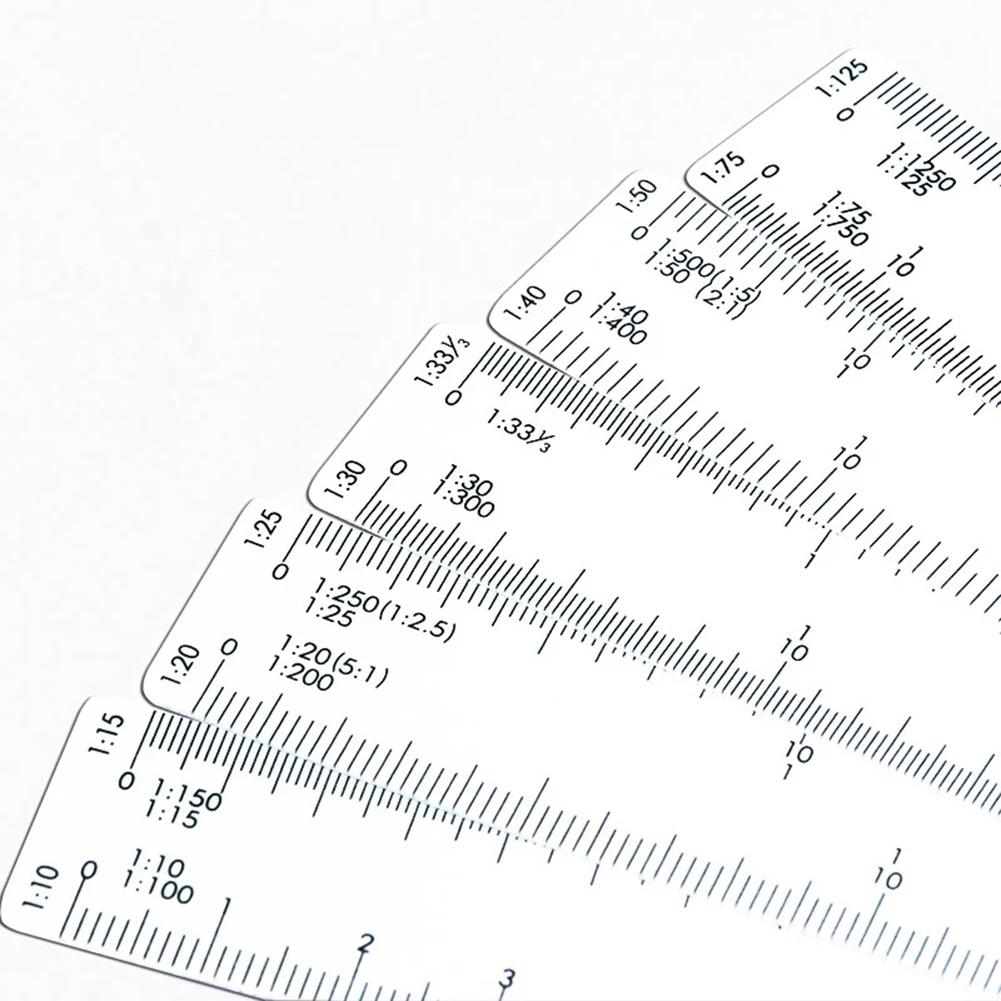 Shape Scale Ruler Kit Fan Foldable Accessories Engineering Parts Replacement Ruler Rulers Scale Shape Top-quality
