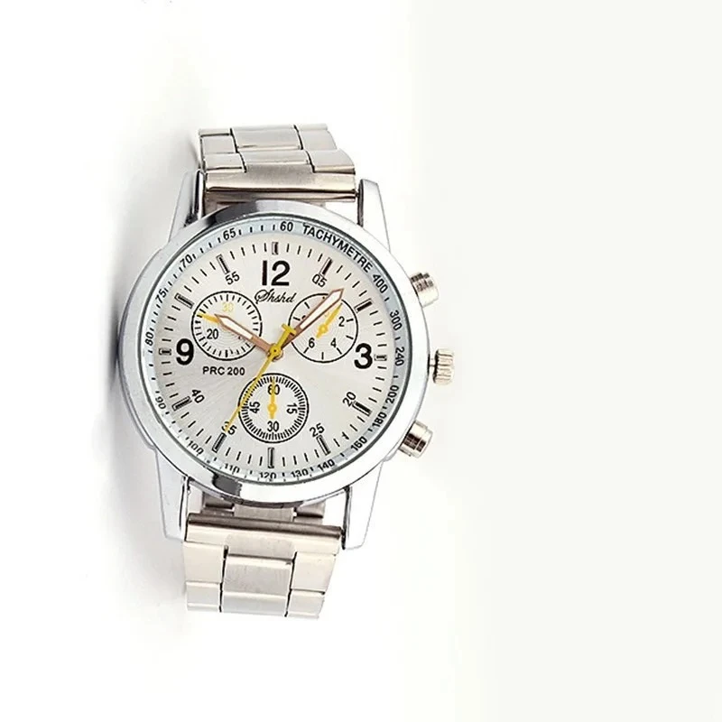 

Мужские кварцевые часы класса люкс 2026 года, серебристые, из нержавеющей стали, с круглым циферблатом, светящиеся, унисекс, повседневные наручные часы, подарок для мужчин