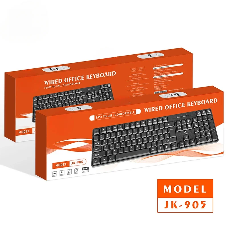 

EOENKK is suitable for business office home e-sports games English slim USB desktop computer keyboard accessories keyboard