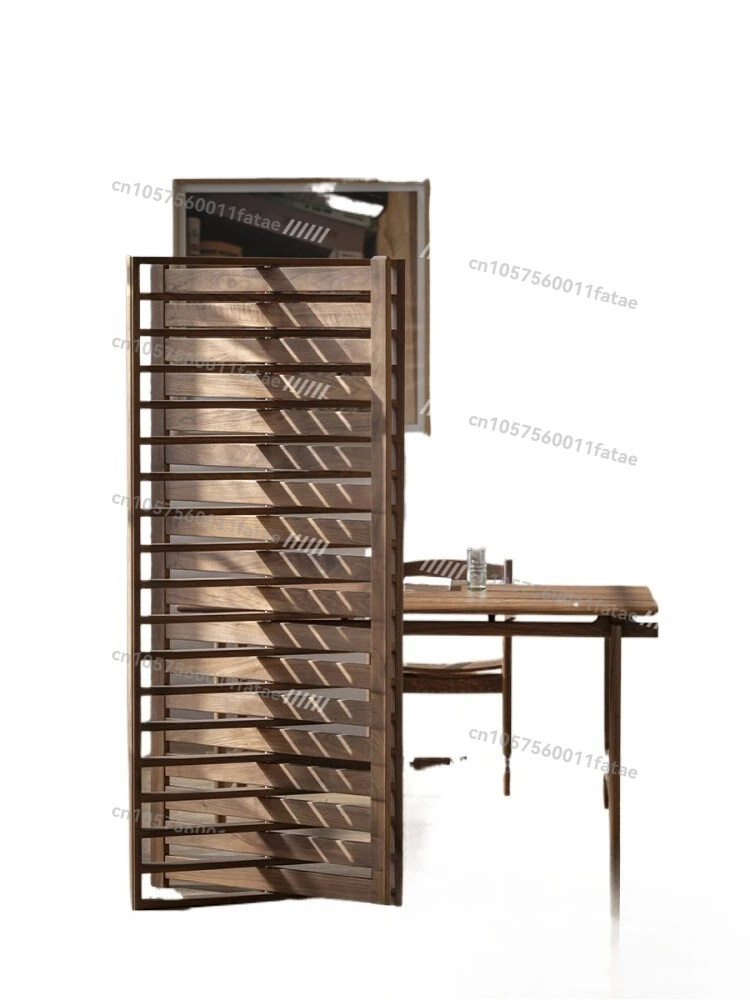 Screen, Solid Wood Tenon and Mortise, New Chinese-style Partition Entrance, Retro, Simple and Quiet Wind
