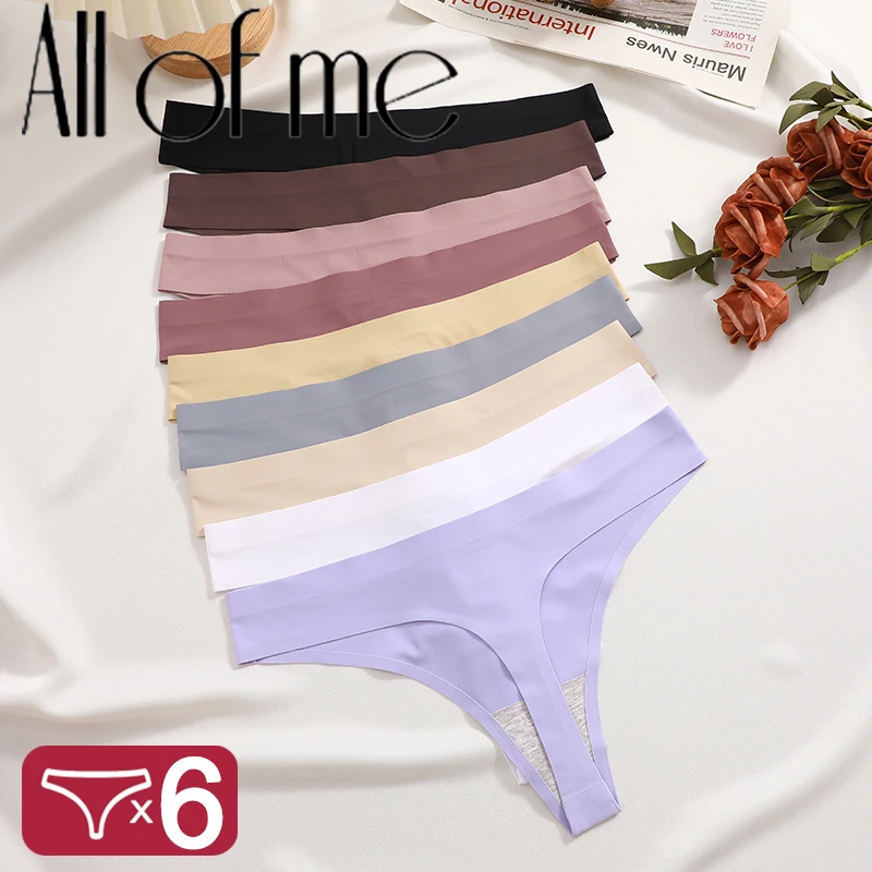 6 TEILE/SATZ Sexy G-String Unterwäsche Atmungs Weibliche T-zurück Intime Dessous Nahtlose Niedrigen Taille Unterhose Dame Bikini Panty S-XL