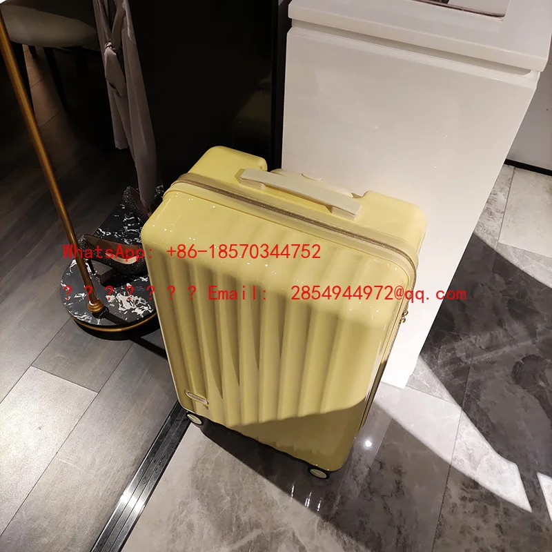 Luggage, Glossy Trolley Case, Silent Universal Wheel, Password Case.