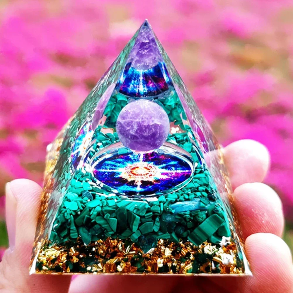 Healing For Amethyst Pyramide Chakr Generator Protection Meditation Orgonite Crystalenergy Natural Energy Crystal Stone