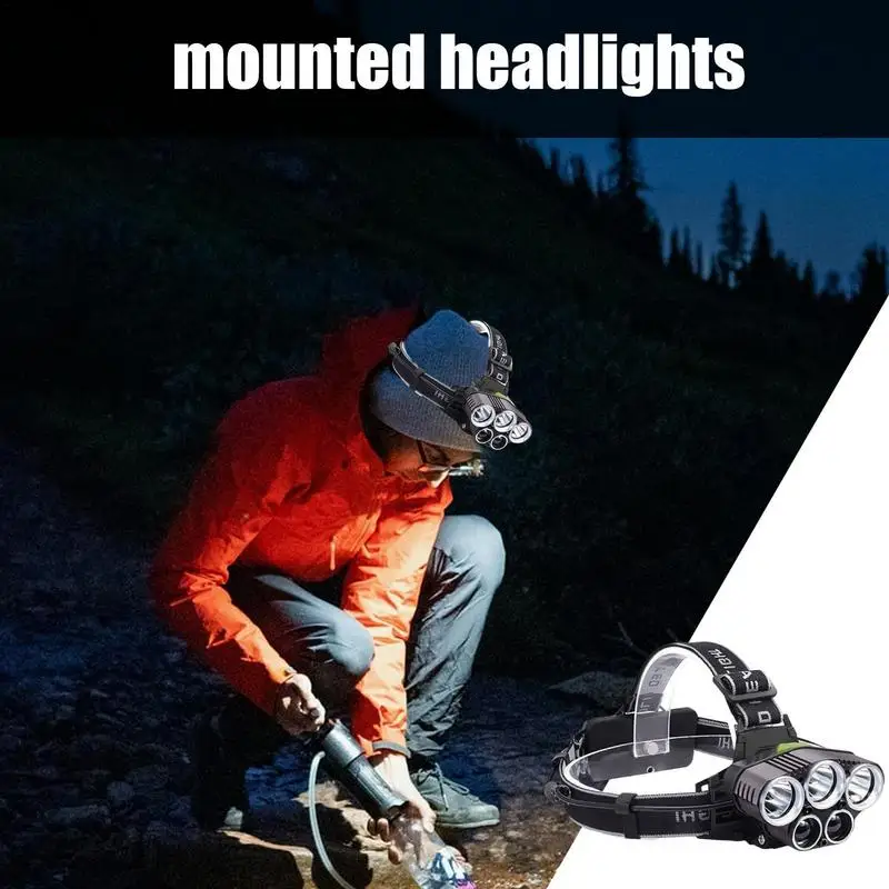 

LED Battery Headlamp 5 Modes Camping Gear Headlight High Brightness Flashlight For Camping Gear Headlight