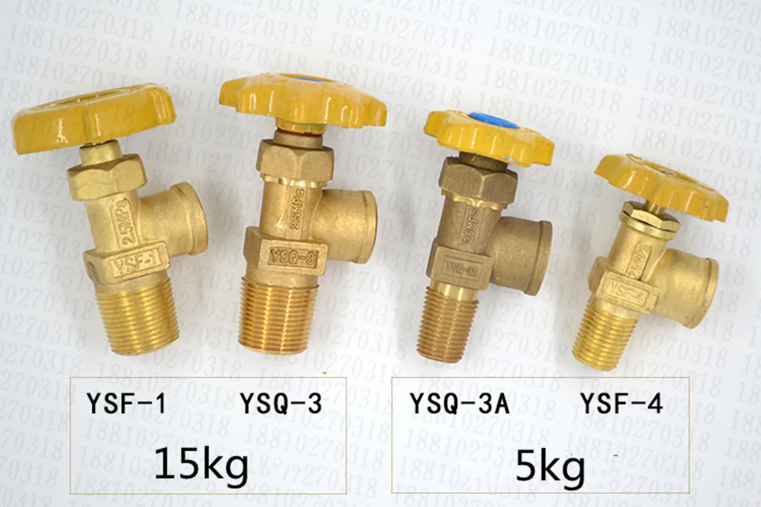 YSF-1/YSF-4/YSQ-3 Household 2.5Mpa 5kg/10kg/15kg Pressure LPG Bottle Valve for Gas Cylinder Tank