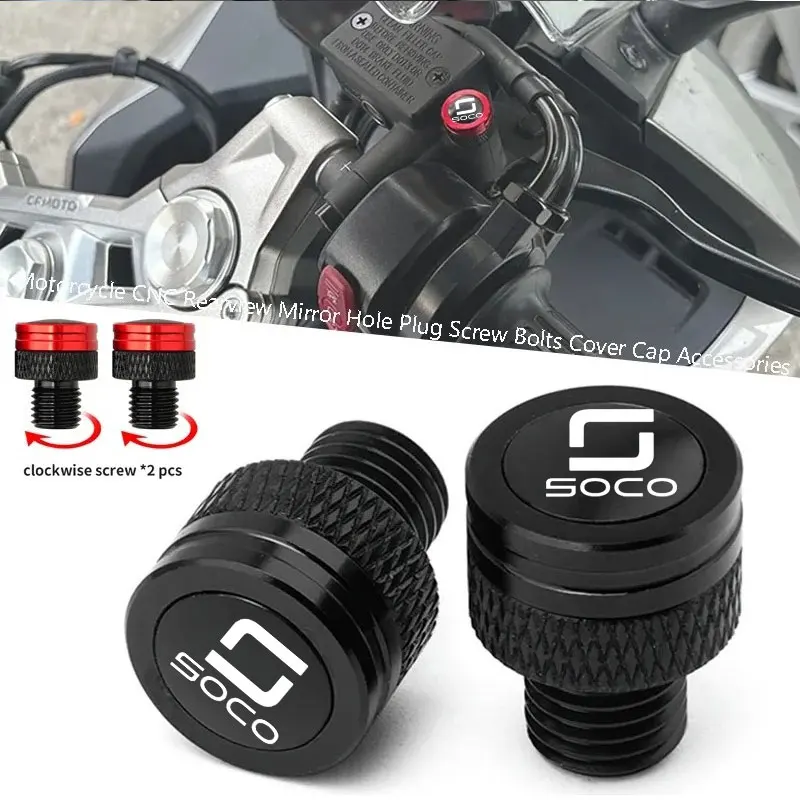 Para Motocicletas Super Soco CPx CUmini CUx TC Max, Tapa de Orificio para Espejo Retrovisor Lateral CNC, Accesorios