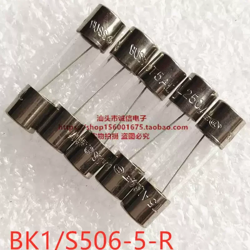 5-100pcs BK1/S506-5-R BUSS T5A 250V 5 * 20 glass fuse tube slow melting 5a T5AL250V