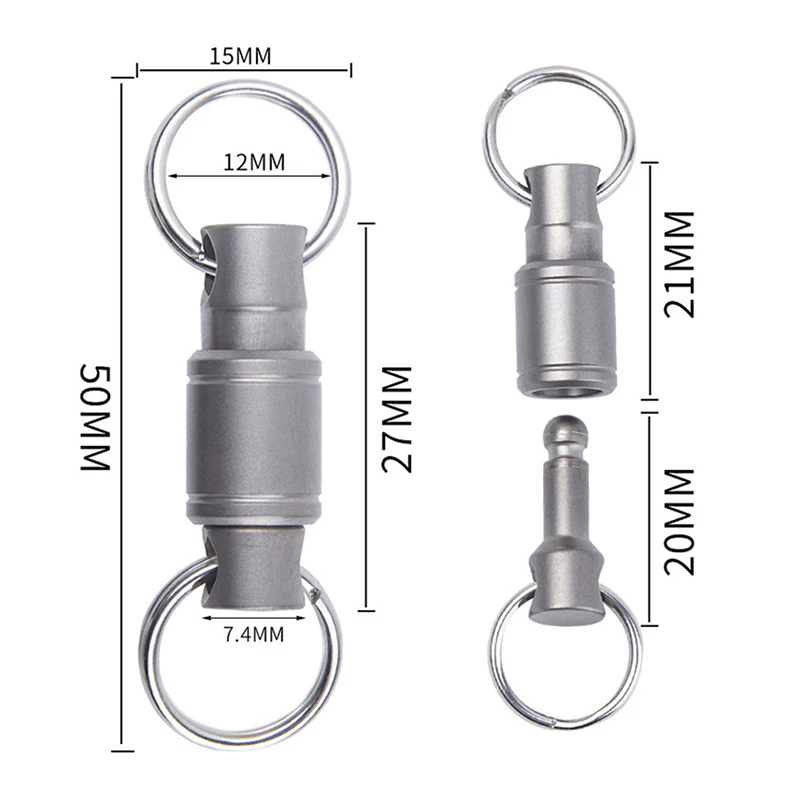 

1PC Titanium Rotate Buckle Portable Multifunctional EDC Outdoor Tool Titanium Alloy Waist Belt Quick Buckle