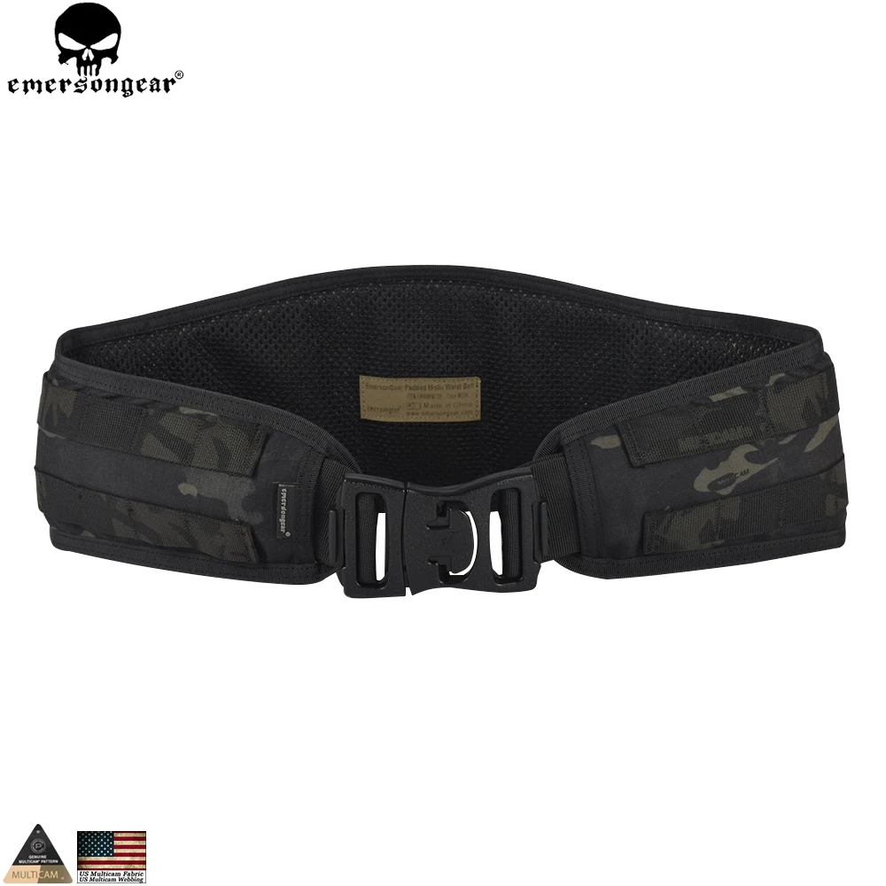 

EMERSONGEAR Molle Waist Belt Tactical Hunting Molle Belt Airsoft Combat Waistband Molle Multi-camo Black Belt EM9086