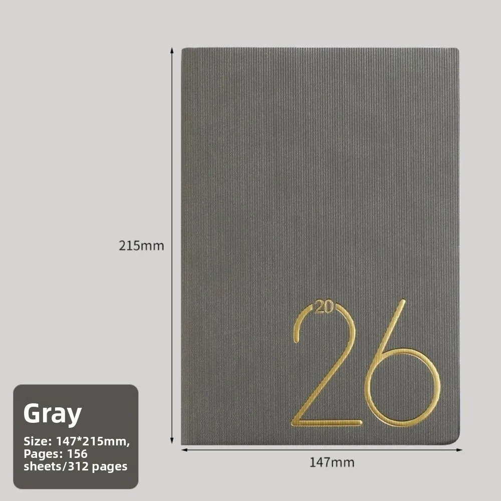 English 2026 Schedule Planner Notepad 12 Months Bookmark 365 Days Efficiency Notebook Portable Thick Paper Office Work Planner