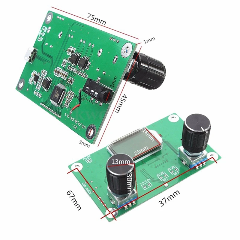 FM 87-108Mhz DSP&PLL LCD Stereo Radio Receiver Module + Serial Control Wireless Audio Campus Broadcast Receiver