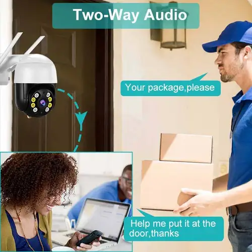 Imagen 2 del producto Cámara IP CCTV inteligente 4K de 8MP, Wifi, PTZ, Zoom Digital 5x, detección humana AI, ONVIF, protección de seguridad para el hogar, iCsee