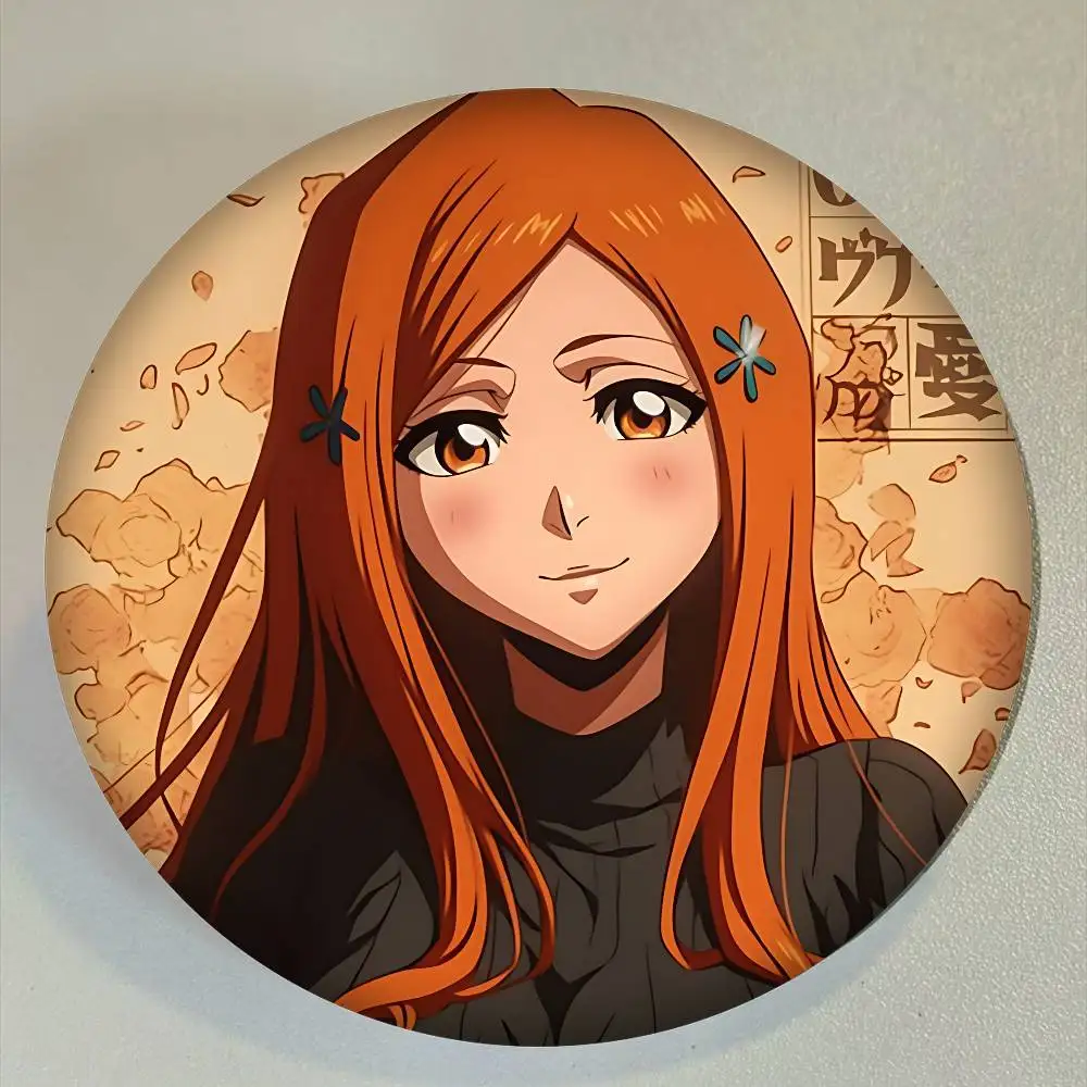 Inoue Orihime صفيح لينة زر دبوس بروش شارة معدنية مخصصة مجوهرات اكسسوارات قبعة حقيبة التلبيب