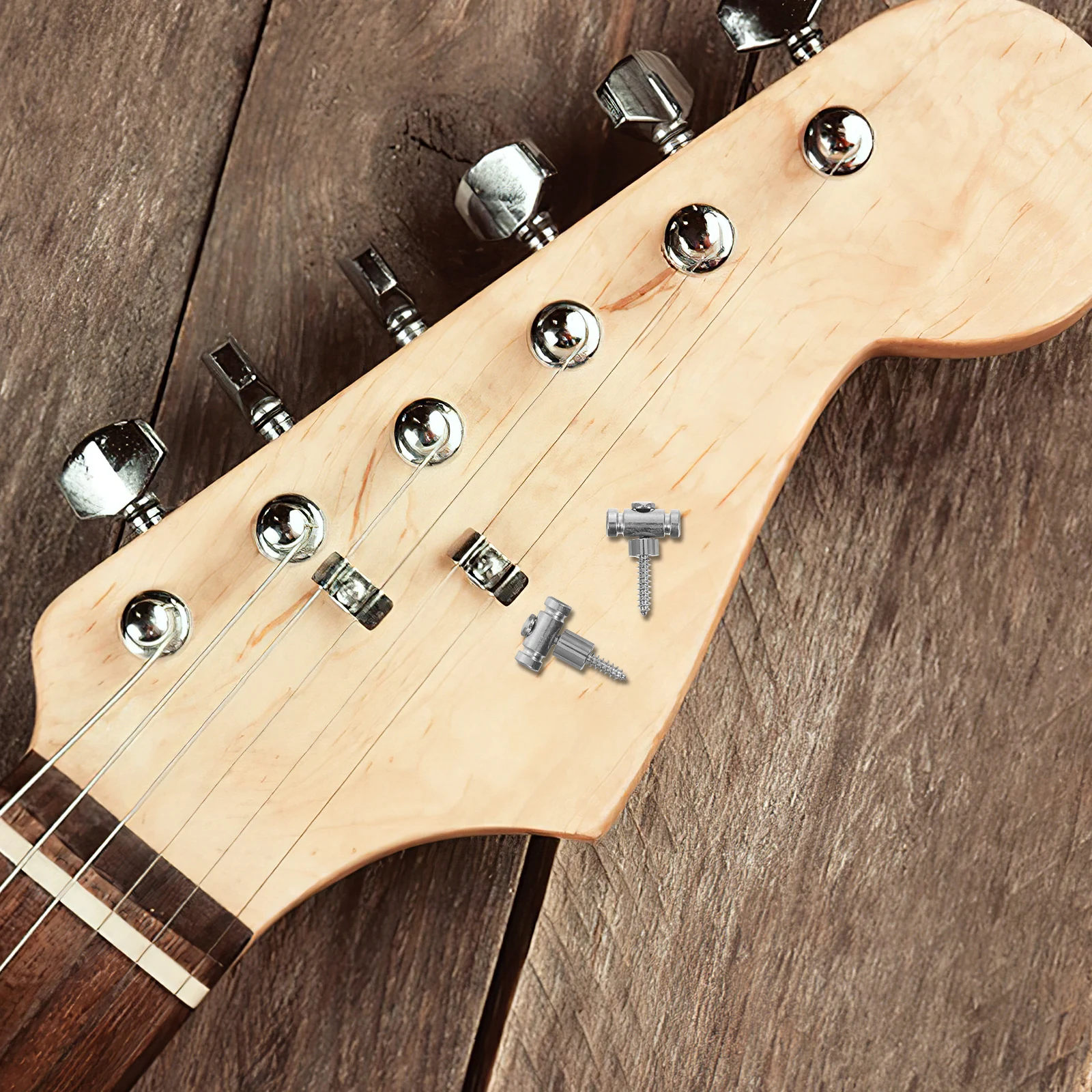 

2pcs Iron Headstock Press For Electric Stable Durable Guitar Strings Tension Retainer Professional Metal String Lock Guitar