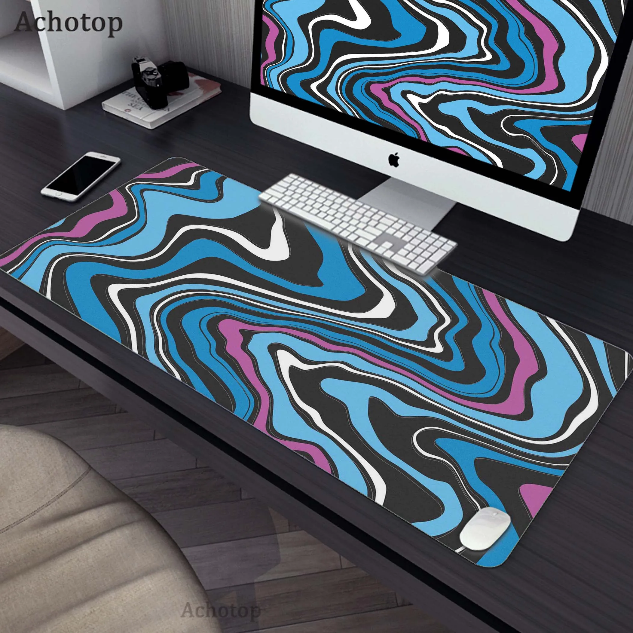 

Locking Edge Gaming Mouse Pads Gamer Mousemat Mouse Mat Desk Pad XXL Mouse Pad Keyboard Mat Fluid Patterns Gamer Desk Mat