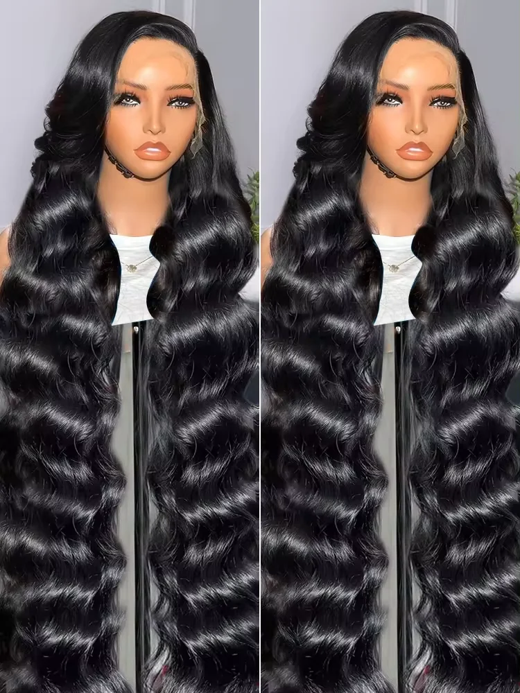 High Density 48 52 Inch Body Wave 13x6 HD Frontal Wigs Brazilian Remy Human Hair 13x4 Front Wig Pre Plucked For Women