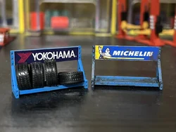 1/64 Tyre Frame Miniature Model Car Tire Garage Scene Decoration