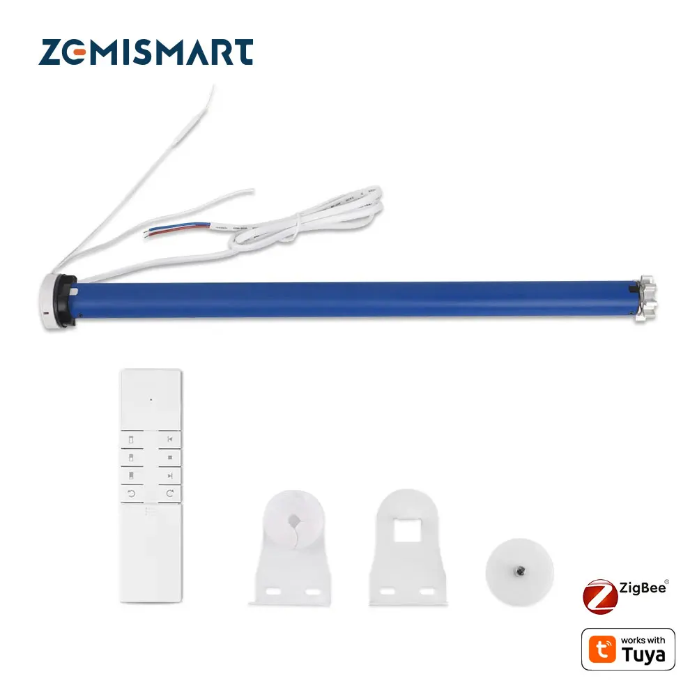 Zemismart 2N Zigbee Smart Electric Shutter Motor Work with Tuya Smart Life APP for 38mm Tube Alexa Google Home Voice Control