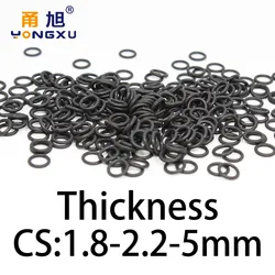 O-ring thickness 1.8/2.2/5mm CS NBR Nitrile sealing temperature resistant gasket rubber ring complete in specifications.-.